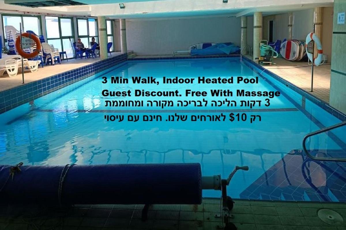 Beach Suite Israel- Private Jacuzzi, Beach View, Gym, Low Fee For Off-Site Indoor Pool & Spa ביץ סוייט ישראל- ג'קוזי פרטי עם נוף ים, אפשרות לבריכה מקורה וספא בתשלום ממש מוזל Ashkelon Eksteriør bilde